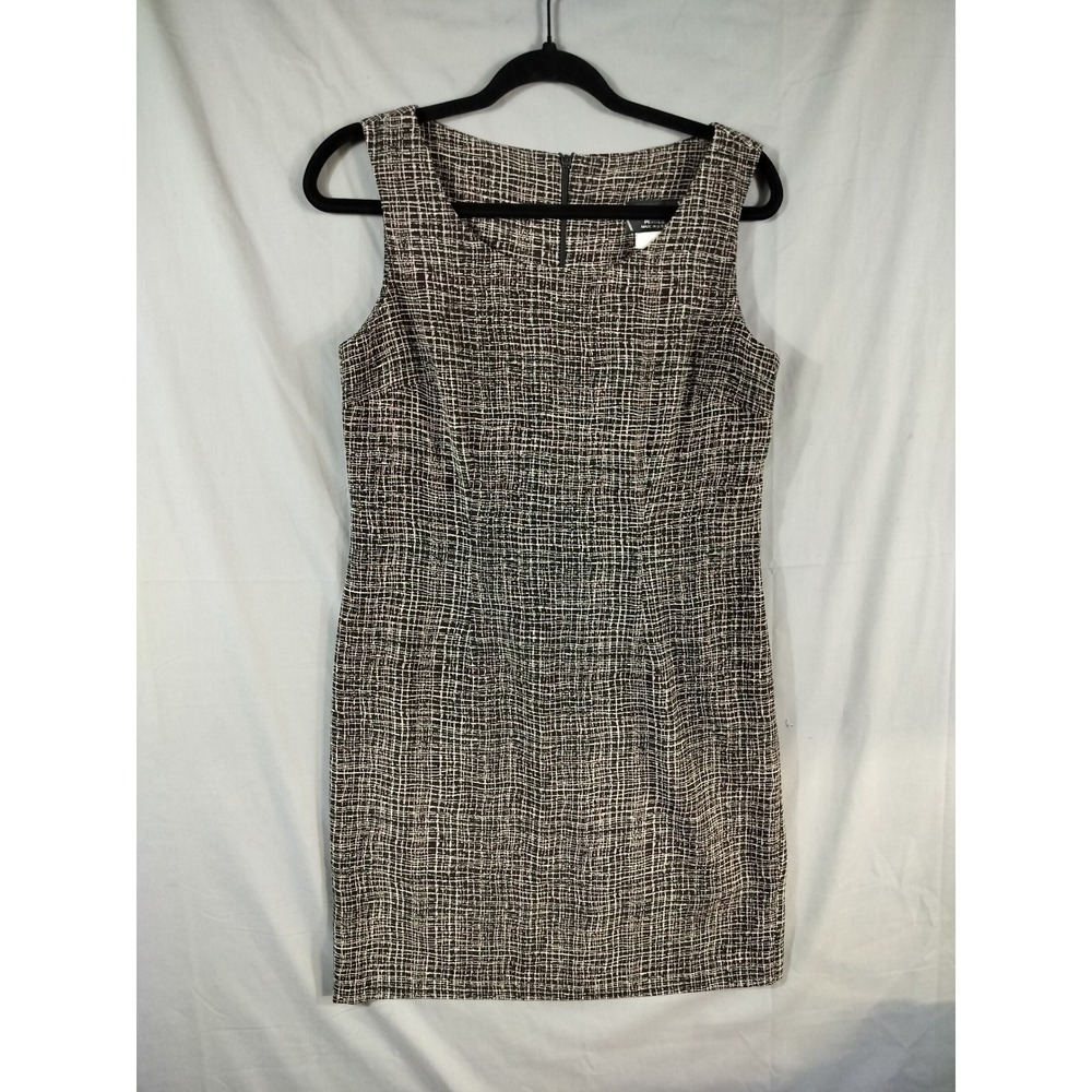 Michael B Ltd Vintage USA Sheath Dress Women 8P Black Pink Sleeveless Retro MOD